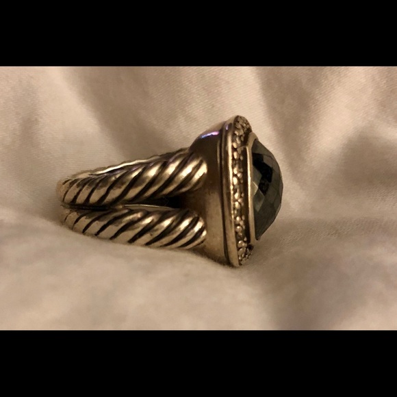 David Yurman Albion ring, hematite, 20 diamonds - Picture 2 of 3